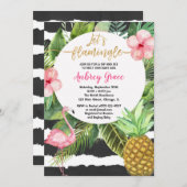 Invitation Un gorgée tropicale et voir, rencontrer la petite (Devant / Derrière)