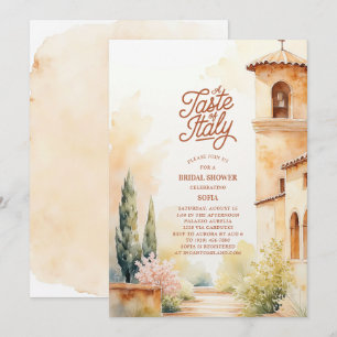 Invitation Un goût d'Italie Fête de mariage italien