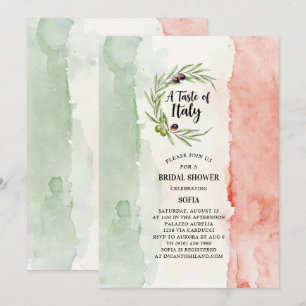 Invitation Un goût d'Italie Fête des mariées italienne