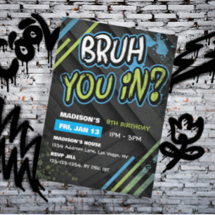 Invitation Un Graffiti Vous A Donné ? Fête d'anniversaire du