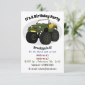 Invitation Un Green Monster truck (Debout devant)