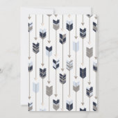 Invitation UN gris bleu sauvage de fête d'anniversaire de (Dos)