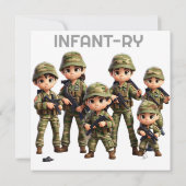 Invitation Un Groupe D'Enfants En Camouflage De L'Armée Unifo (Dos)