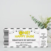 Invitation un heureux Cool de style de billet d'anniversaire (Debout devant)