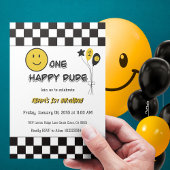 Invitation Un heureux Dude Yellow Emoji premier anniversaire