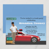 Invitation Un homme de la fête de la camionnette de l'univers (Devant / Derrière)