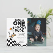 Invitation Un homme Éffrayant photo Anniversaire (Debout devant)