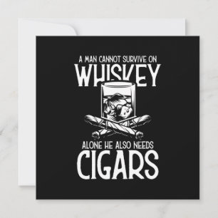 Invitation Un Homme Qui Aime Le Whiskey Et Le Cigar
