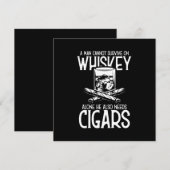 Invitation Un homme qui aime le whisky et le cigare (Devant / Derrière)