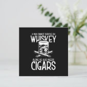 Invitation Un homme qui aime le whisky et le cigare (Debout devant)