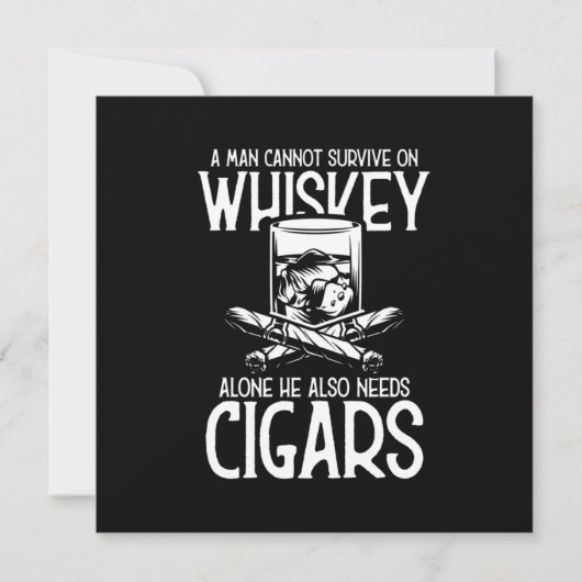 Invitation Un homme qui aime le whisky et le cigare (Devant)