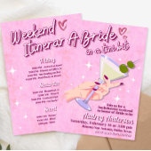 Invitation Un itinéraire de week-end d'enterrement de vie de