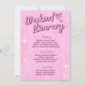 Invitation Un itinéraire de week-end pour une future mariée e (Dos)