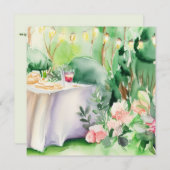 Invitation Un jardin enchanté : Un Baby shower (Devant / Derrière)