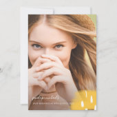 Invitation Un Jaune moderne Splashes Une Fête de Diplôme Phot (Devant)