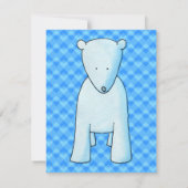 Invitation Un joli bébé ours polaire. (Dos)