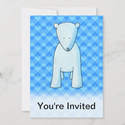 Invitation Un joli bébé ours polaire. (Devant)