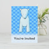 Invitation Un joli bébé ours polaire. (Debout devant)