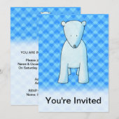 Invitation Un joli bébé ours polaire. (Devant / Derrière)