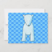 Invitation Un joli bébé ours polaire. (Dos)