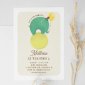 Invitation Un joli éléphant vert. Enfants animaux