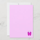 Invitation Un joli papillon rose C'est une petite douche pour (Dos)
