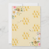 Invitation Un joli petit anniversaire de fille florale au mie (Dos)
