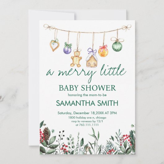 Invitation Un joli petit Baby shower (Devant)