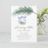 Invitation Un joli petit Baby shower | Baby shower garçon (Debout devant)