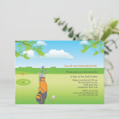 Invitation Un jour d'invitation de golf (Debout devant)