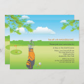 Invitation Un jour d'invitation de golf (Devant / Derrière)