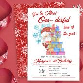 Invitation Un jour férié de l'année Noël 1er anniversaire