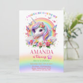 Invitation Un jour magique est en route pour l'anniversaire (Debout devant)