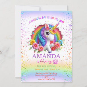 Invitation Un jour magique est en route pour l'anniversaire d