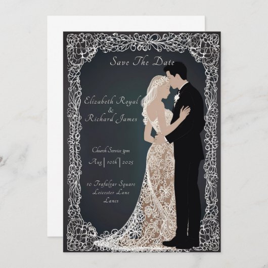 Invitation Un jour pour se souvenir de la robe Mariage (Devant / Derrière)