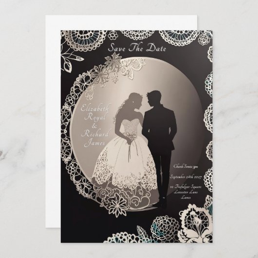 Invitation Un jour pour se souvenir de la robe Mariage (Devant / Derrière)