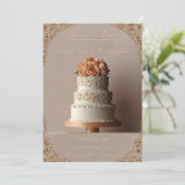 Invitation Un jour pour se souvenir du Mariage de gâteaux Mar (Debout devant)