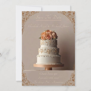 Invitation Un jour pour se souvenir du Mariage de gâteaux Mar