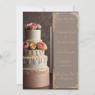Invitation Un jour pour se souvenir du Mariage de gâteaux Mar
