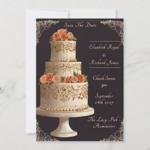 Invitation Un jour pour se souvenir du Mariage de gâteaux Mar