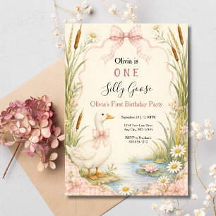 Invitation Un joyeux anniversaire pour une petite oie sotte p