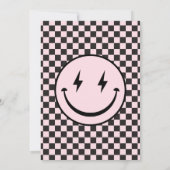 Invitation Un joyeux bébé filles rose photo anniversaire (Dos)