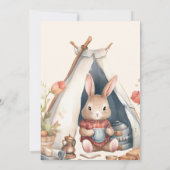 Invitation Un Joyeux Camper Bois Garçons 1er anniversaire (Dos)