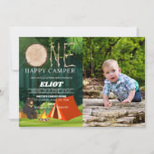 Invitation Un joyeux Camper Boy pour le 1er anniversaire (Devant)