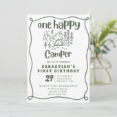 Invitation Un Joyeux Camper Boys 1er anniversaire (Debout devant)