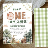 Un Joyeux Camper Camping Garçon 1er Anniversaire
