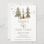 Invitation Un joyeux Camper Cute Woodland (Devant)