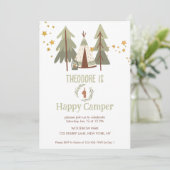 Invitation Un joyeux Camper Cute Woodland (Debout devant)