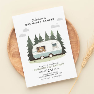 Invitation Un Joyeux Camper Premier anniversaire