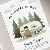 Invitation Un Joyeux Camper Premier anniversaire